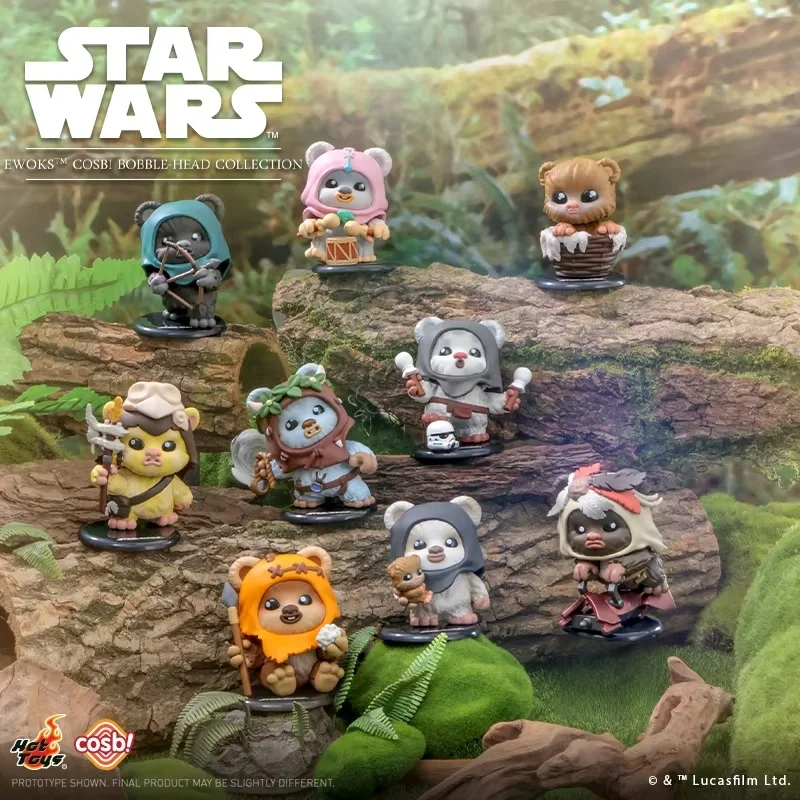 

Горячие игрушки, официальный Звездные войны, Ewok Cosbi, загадочная слепая коробка, мини-фигурки, милый коллекционный декор для стола, коллекционные фанаты, подарок на день рождения