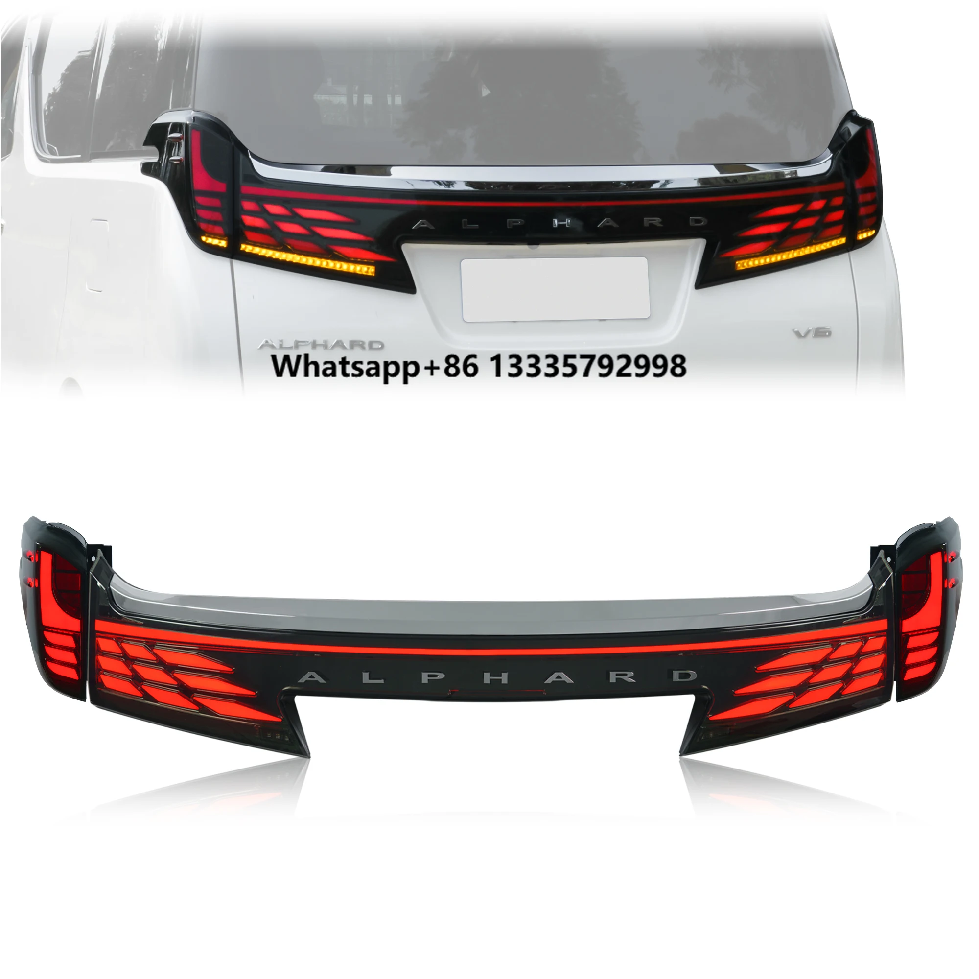 

Customized Professional Tail Lights With Trunk Lights Scan Braking Warning Lights for Toyota' Alphard 15-23