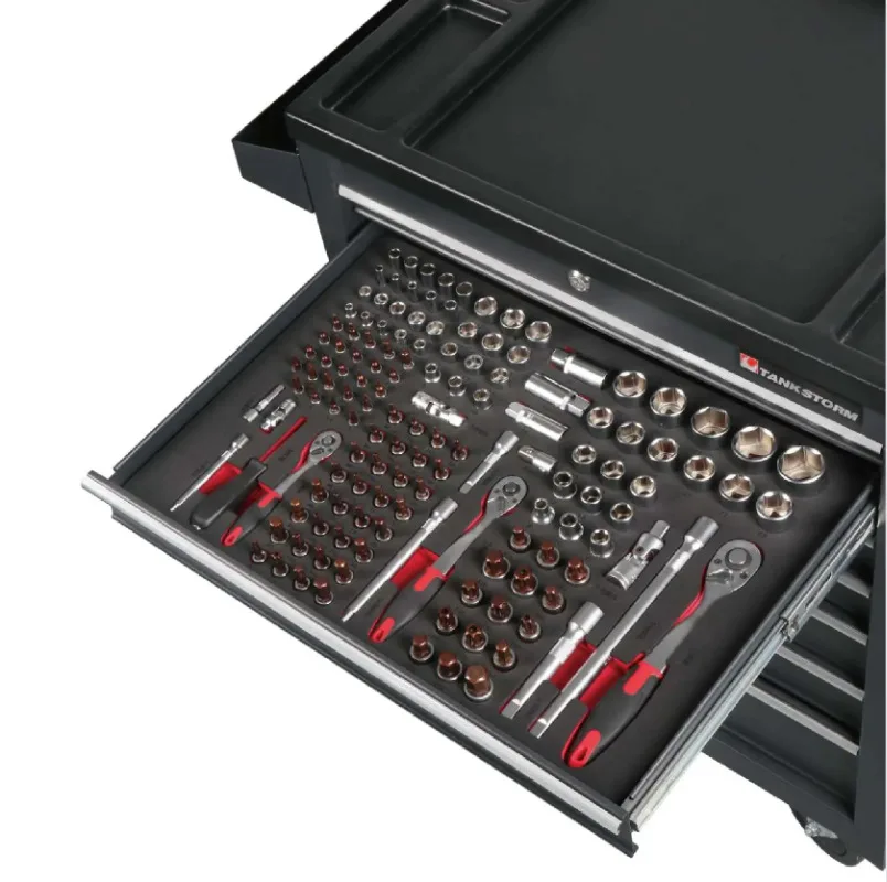 Tank Storm Cold Rolled Plate Tool Cabinet Tool Cart Drawer Parts Cabinet Removable Tattoo Workbench Workshop