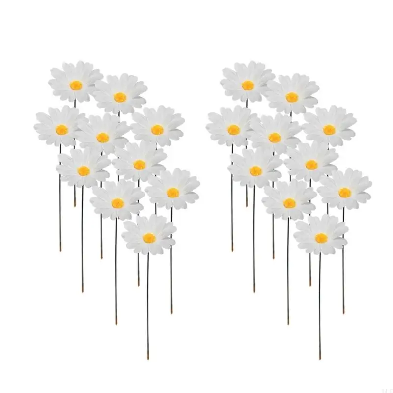 

R9JC 20pcs Flower Garden Stakes Decoration Yard Lawn Ornaments Waterproof