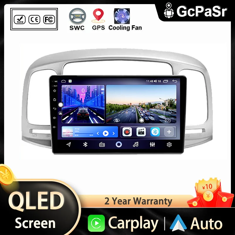 

Car Android For Hyundai Accent 3 2006 - 2011 GPS Navigation Dash Cam Multimedia Player High-performance CPU No 2din DVD Screen