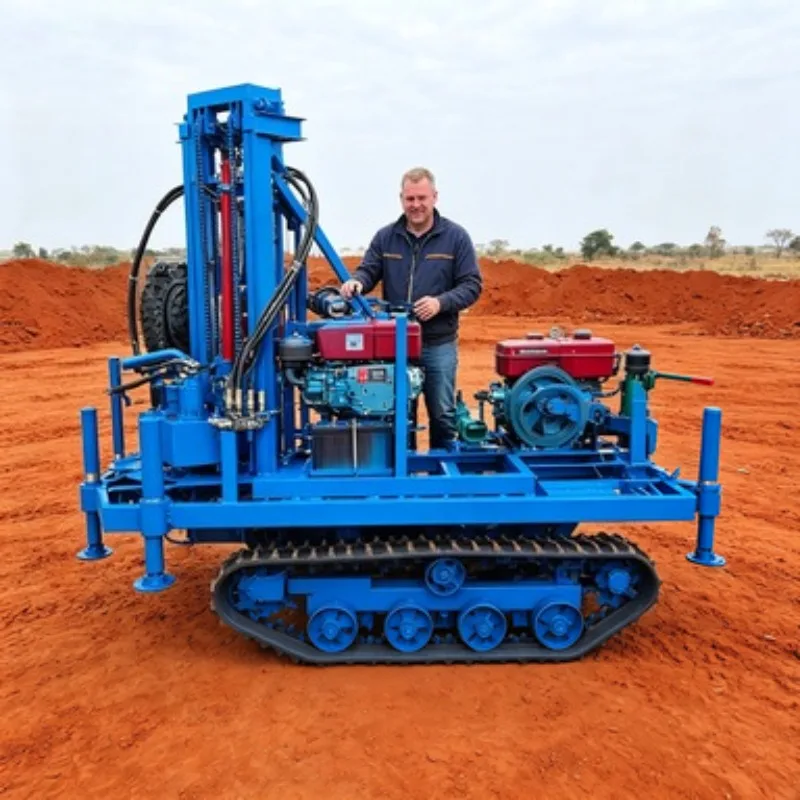 Mobile Water Well Drilling Rig Water Drillng MachineWheel-Mounted Hydraulic Drilling Machine 50m 100m 200m Compact Design