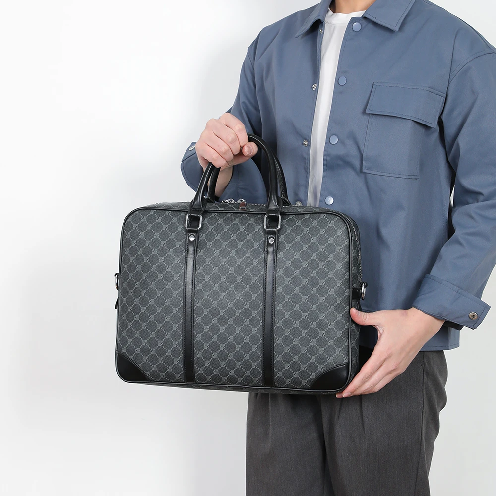 Fashionable men's business trend briefcase shoulder bag crossbody bag handbag tote bag laptop bag mochilas de hombre сумка 보스턴백