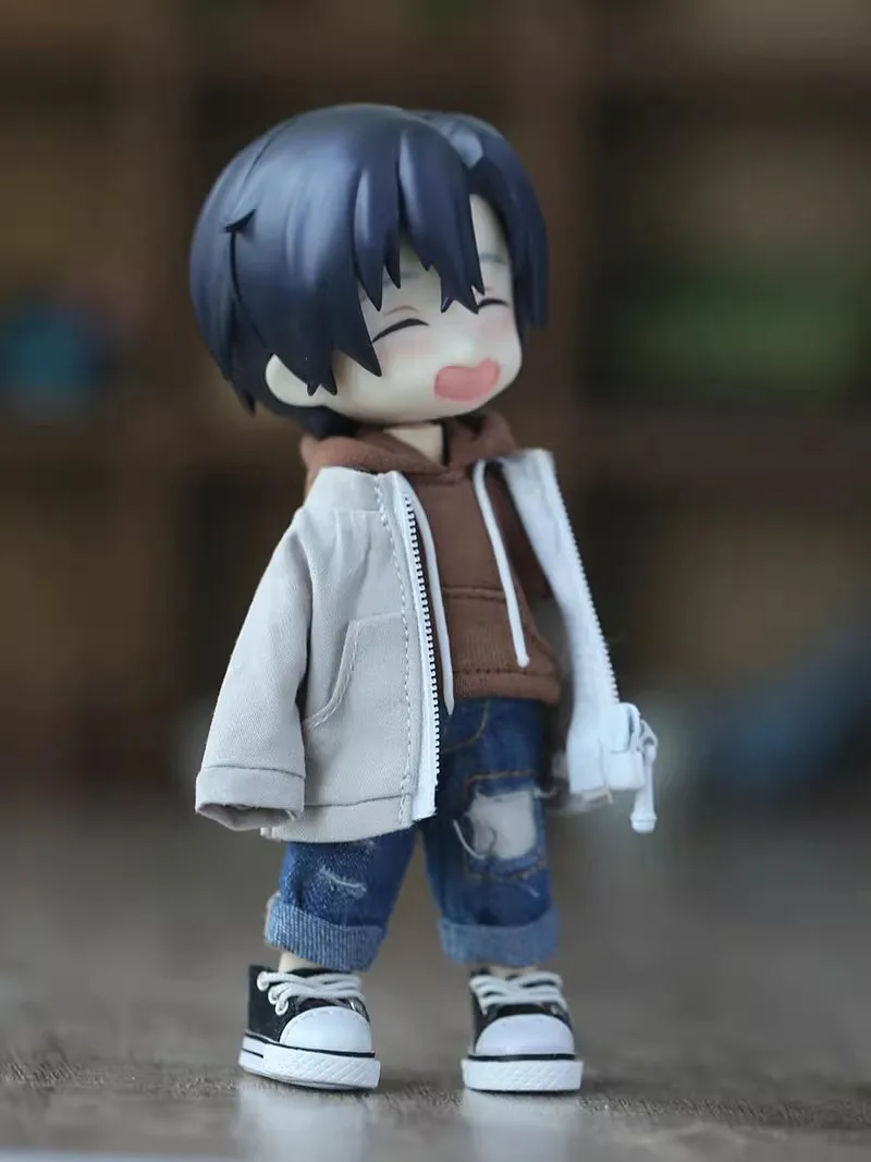 الحلزون 1/12 12 نقطة Ob11 ملابس دمى العصرية أكمام هوديي سترة غير رسمية نموذج Ashi 2.0 P8 P9 P10 الجسم في الأوراق المالية