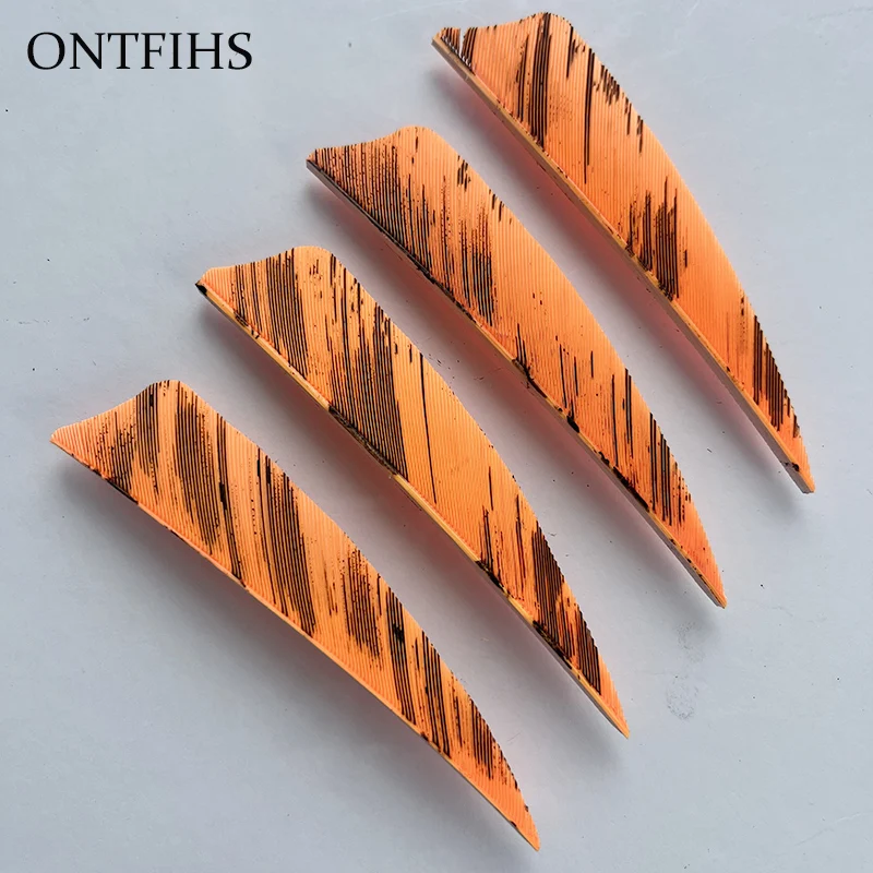 50Pcs Neue 3 Zoll Feder Pfeile Befiederung Schild Cut Natürliche Türkei Plumes Tinte Malerei für Bogenschießen DIY Zubehör