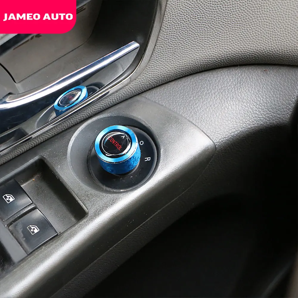 Jameo Auto Car Rearview Mirror Push-Button Knob Rotary Control Button Switch Trim Cover Sticker for Chevrolet Cruze Malibu Trax