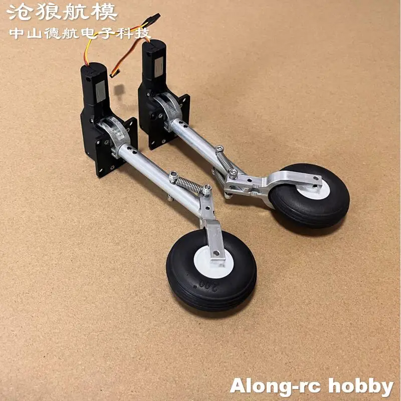 Pièce d'avion RC 133---163mm, train d'atterrissage principal rétractable à Double ressort, roue en PU pour avion 3-5kg, modèles de bricolage