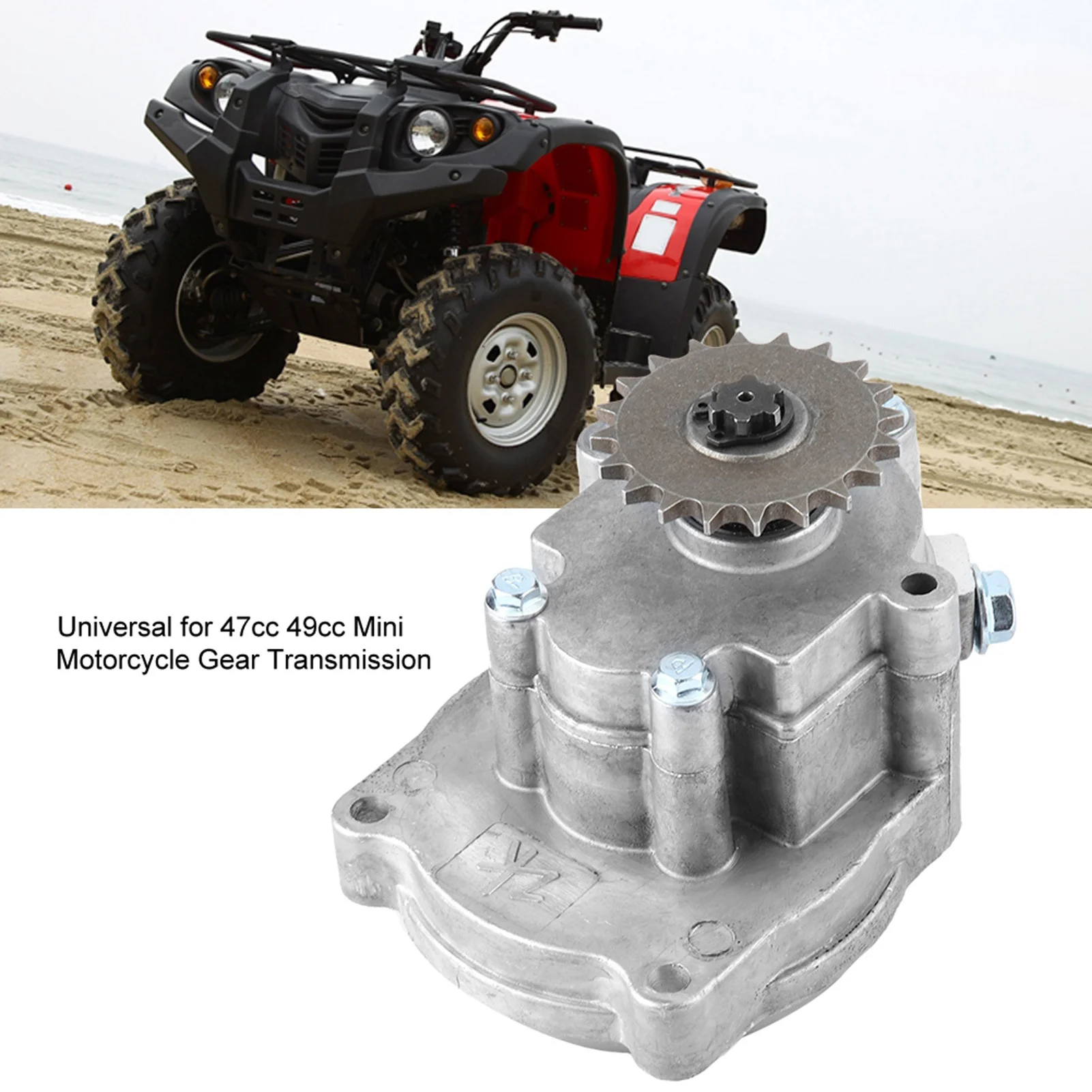 

Engine Gear,Clutch Drum Bell Housing, Gear Reduction Transmission Box for 2‑STROKE Mini ATV 20T 43‑49cc Engine
