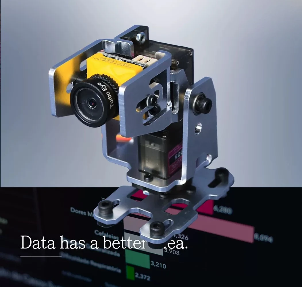 Suitable for servo gimbal bracket, sky end FPV head chasing dual axis FPV gimbal, model aircraft camera gimbal