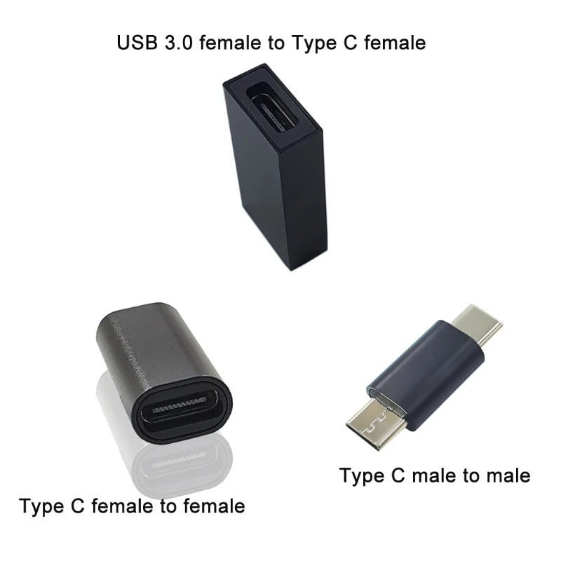 Type C Female to Female USB C Male to Male USB 3.0 to Type C Female Converter Adapter for Mobile Phone Tablet Computer