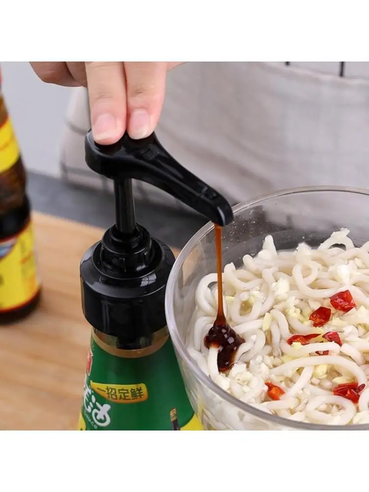 

G6KF Syrup Bottle Nozzle Push-type Pressure Oil Sprayer Household Sauce Plastic Pumps Liquid Dispenser Replacement