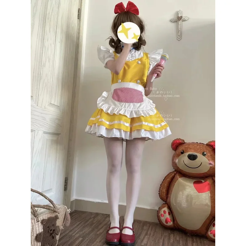 Cutelamb Dorami Лолита платье горничной карнавальный костюм маленький колокольчик платье горничной костюм для официантки горничная вечерние сценические костюмы S-5XL