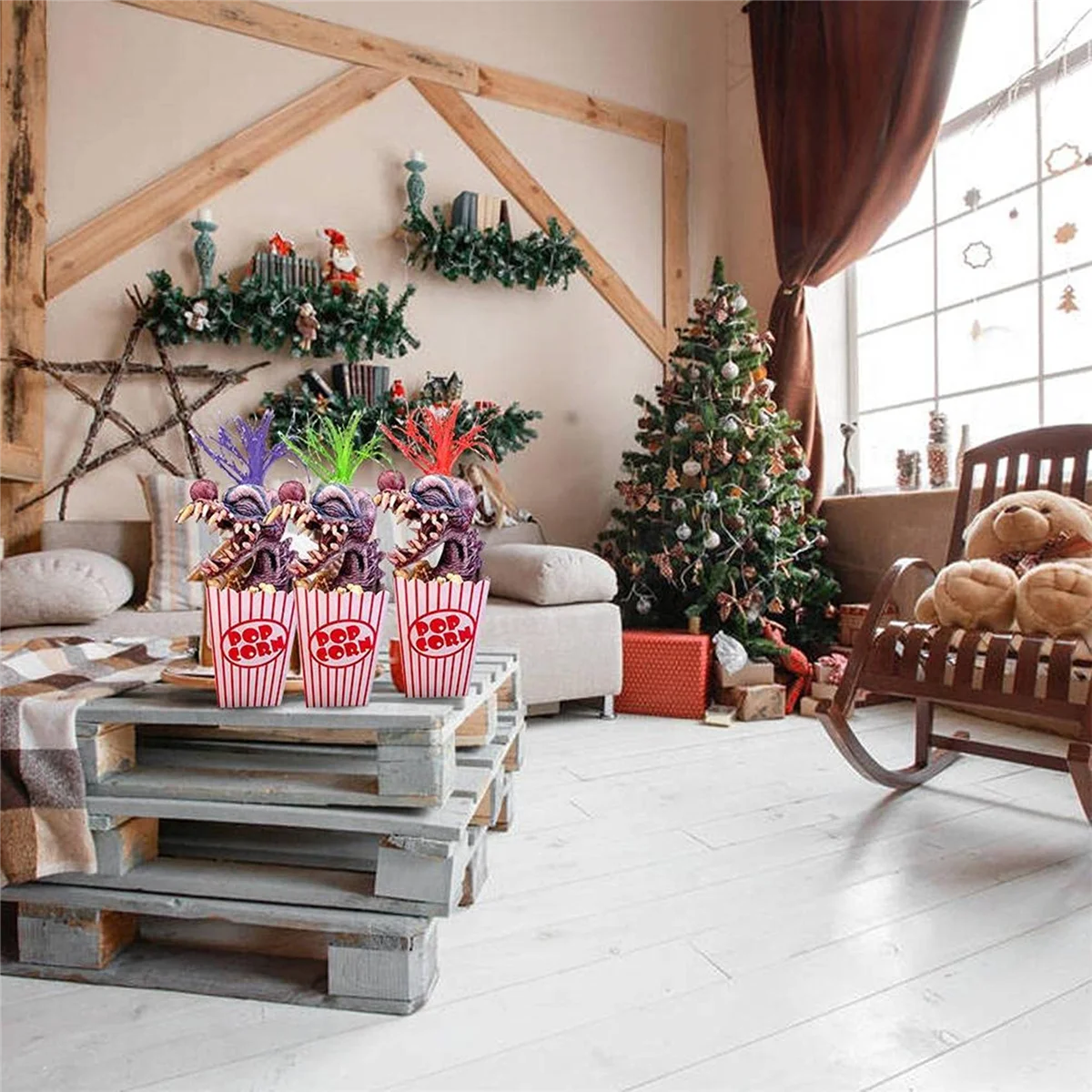 Escultura de palhaço nn89r, decoração de palhaço de halloween, palhaço de pipoca assustador cabeça de palhaço estátua de resina artesanato palhaço do espaço verde