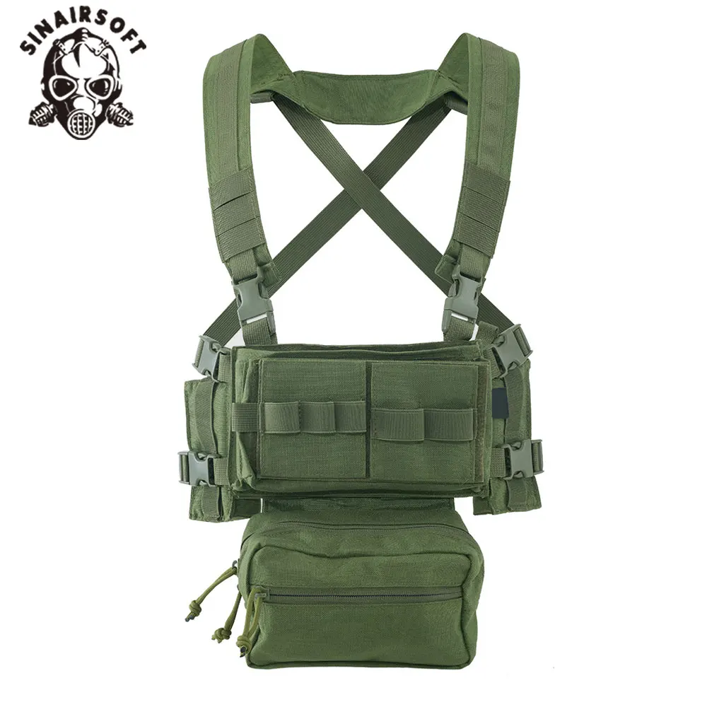 Tactical MK3 Chest Rig Micro Chassis SACK Pouch H Harness 5.56 7.62 M4 AK Magazine Insert Airsoft Paintball Hunting Vest Nylon