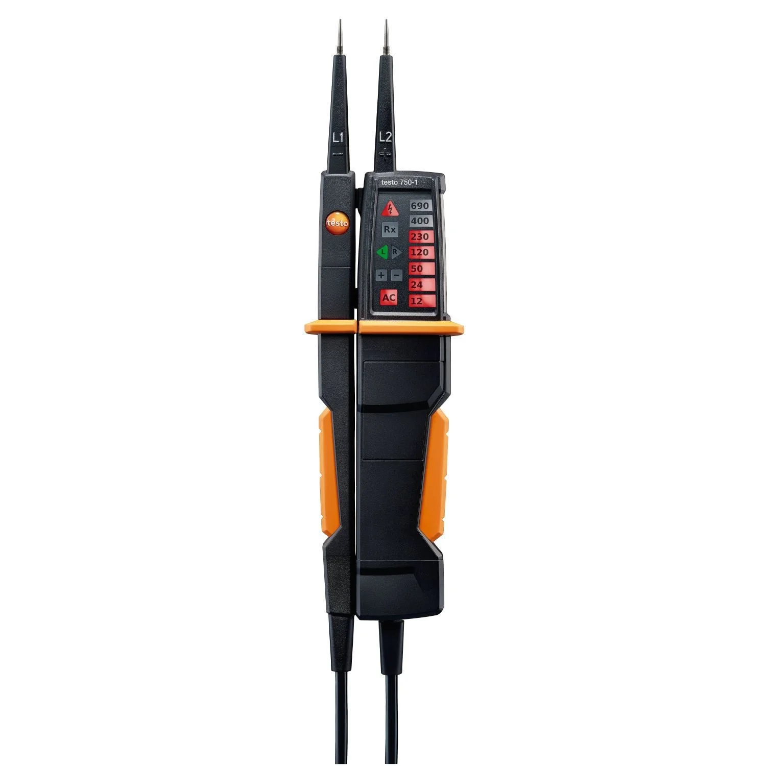 750-1 Non-Contact Voltage Tester with Continuity Phase Rotation Magnetic Field Detection (Black/Orange)