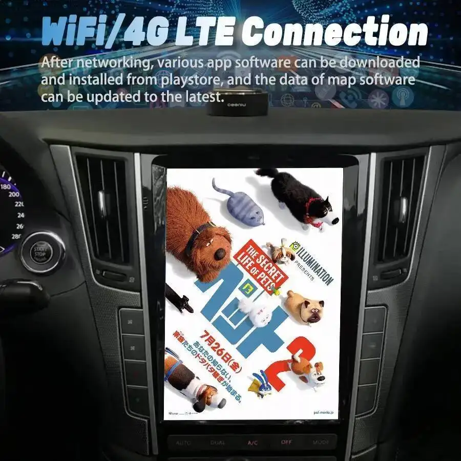 12.1'' For Infiniti Q50 Q50L Q50S Q60 2012-2023 Car Radio Multimedia Player Android Screen Carplay Auto Navigation Head Unit GPS