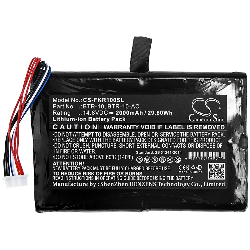 Cameron Sino 2000mAh 배터리 Fujikura 12S 융착기 S015527 FSM-12S FSM-12R BTR-10 BTR-10-AC