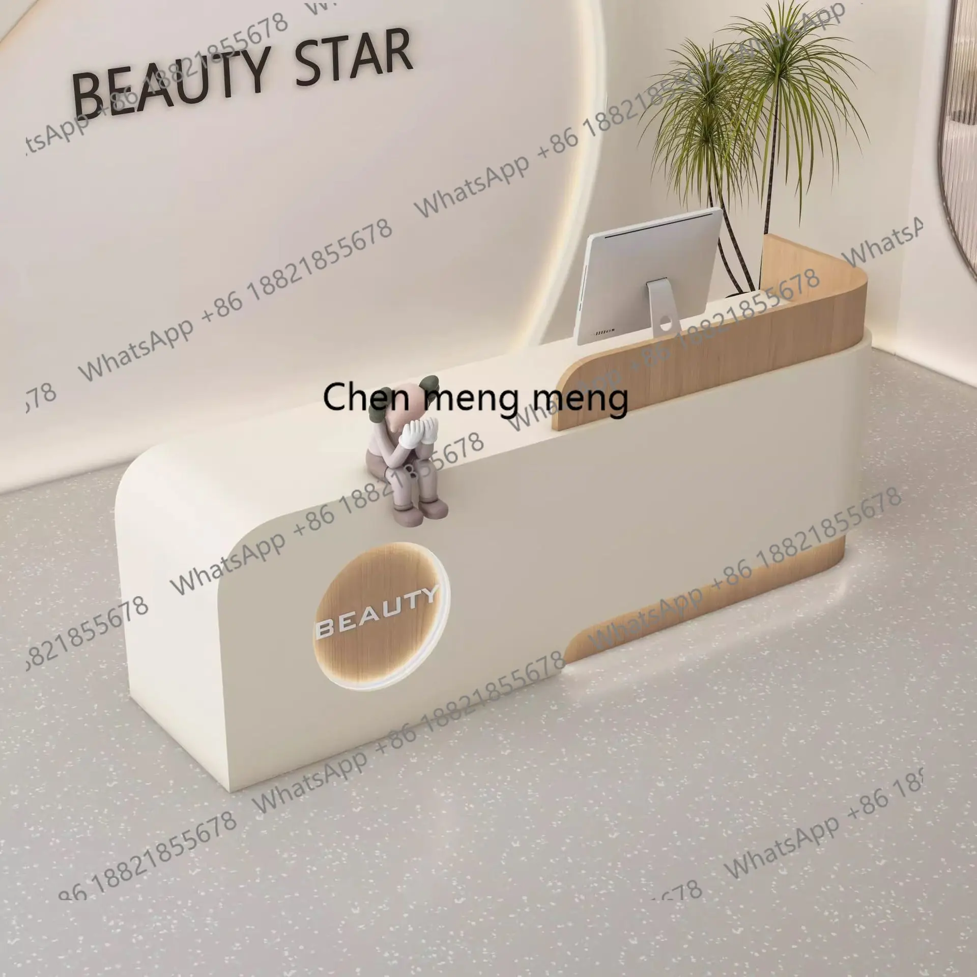 

Легкий роскошный простой современный салон красоты парикмахерская магазин одежды йога-студия оральный кассир стойка регистрации