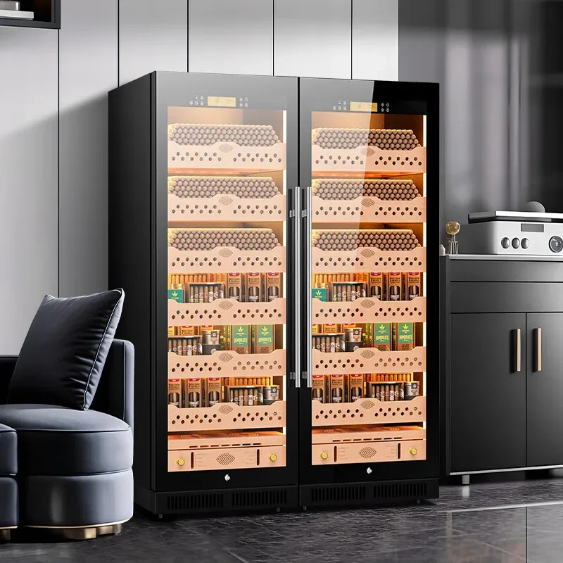 

Интеллектуальный винный шкаф TAO с постоянной температурой и влажностью, очисткой от аммиака, большой вместимостью и двойной дверцей