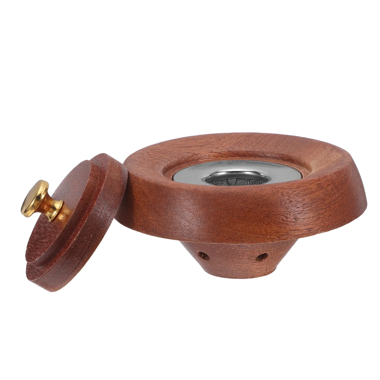 Mini-fumoir à cocktails en bois, infuseur de fumée pour whisky, 4,72x4,72x3,54 pouces, kit de fumage portable pour bar, pour cocktails Old Fashioned et soirées.