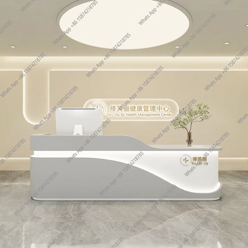 

Design Modern Reception Desks Shop Beauty Hotel Luxury Bar Organizers Restaurant Reception Desks Company Bureau Lounge Furniture