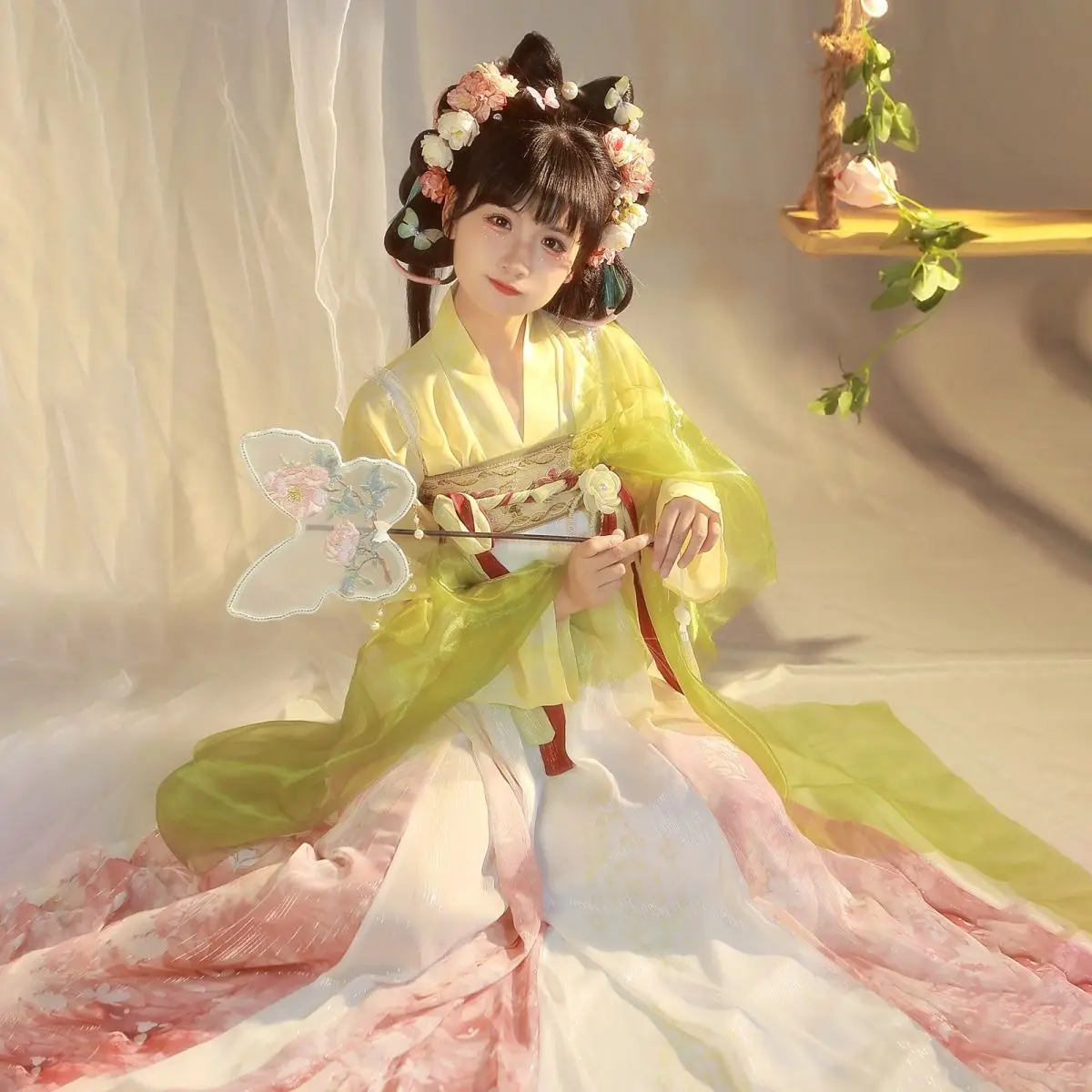 Original Authentic Hanfu for Women, Tang Style Chest-High Ruqun, Chinese Style Lightweight Outfit Perfect for Spring and Summer