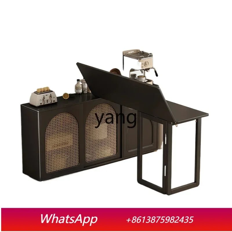 

LMM ultra-thin folding side cabinet small apartment household light luxury dining table that does not take up space