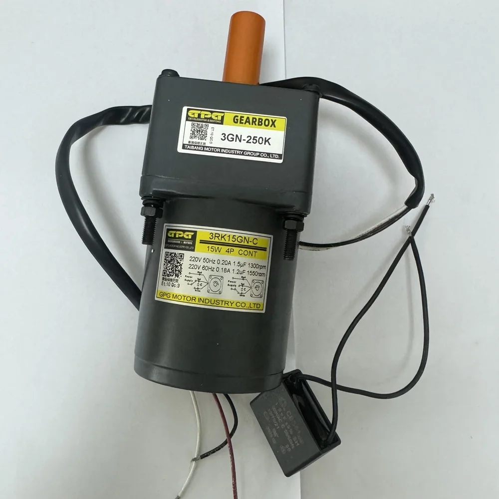 3RK15GN-C/3GN-250K Constant Speed Motor 3wires Reversible Motor 220V  15W Single-phase  Gear Reduction 1:250