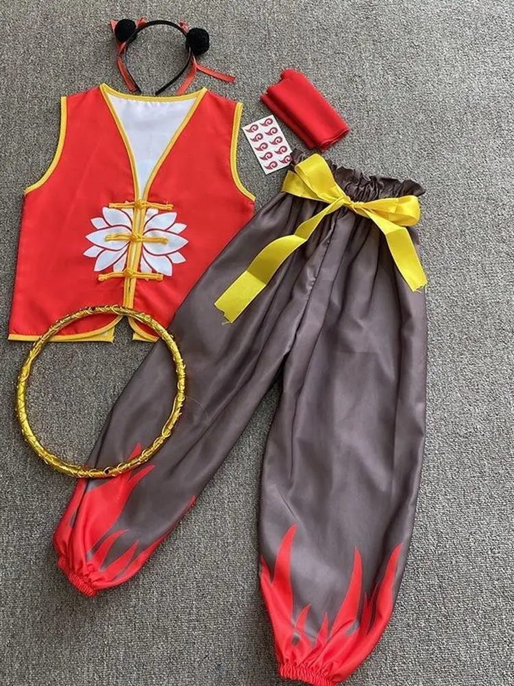 

Детский костюм для выступлений Чжу Байри на Хэллоуин, комплект одежды с героями мультфильмов для мальчиков и девочек, костюм Тан, сценический костюм, полиэфирное волокно