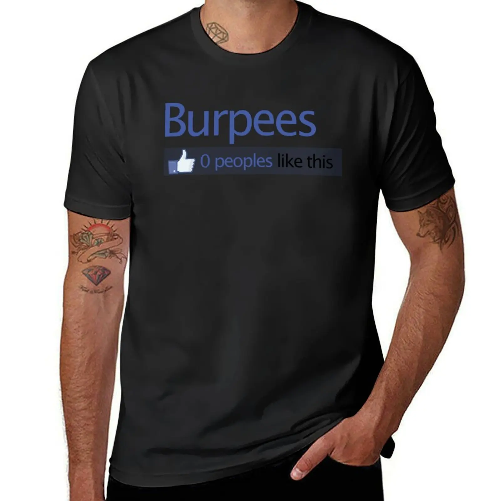 BURPEES? FACEBOOK T-Shirt oversizeds plain Aesthetic clothing mens clothes