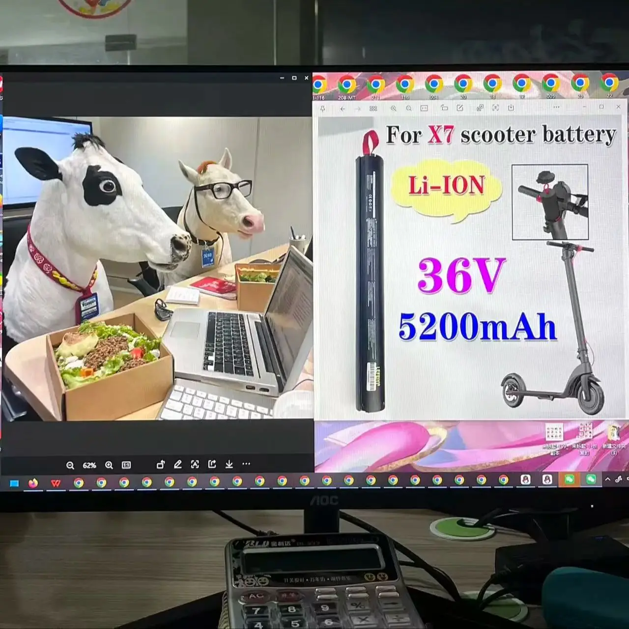 

HX X7 Rechargeable Lithium 36V 5200mAh Battery Pack for Scooter 187Wh HX Scooter Battery Accessories Replacement Part