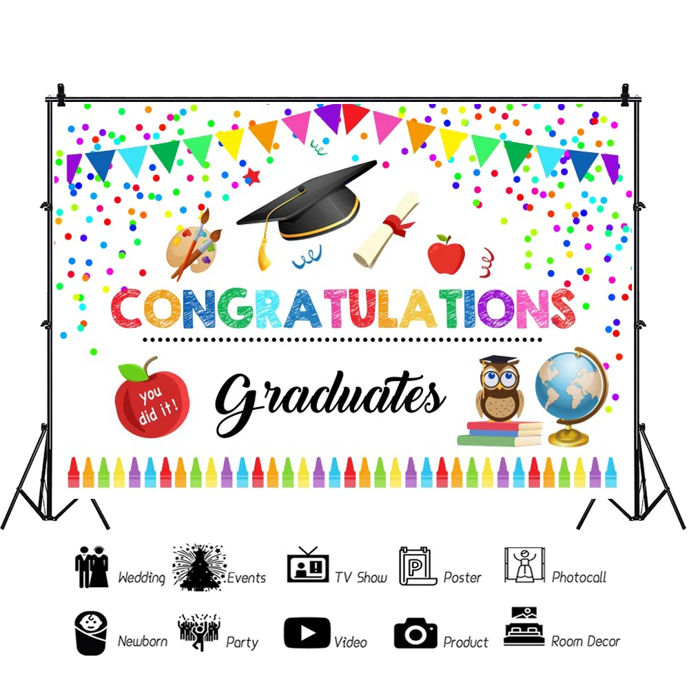 Laeacco-Fondo de fotografía para niños, telón de fondo para estudiantes de preescolar, accesorios para fotografía, guardería