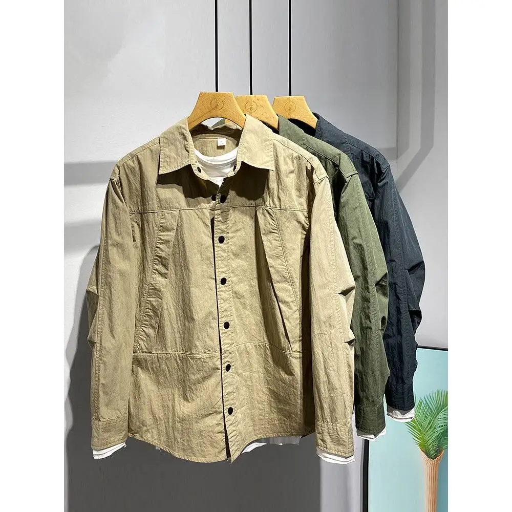 

Мужская повседневная модная удлиненная куртка с индивидуальным дизайном, весенняя, для отдыха, из полиэфирного волокна, на пуговицах...