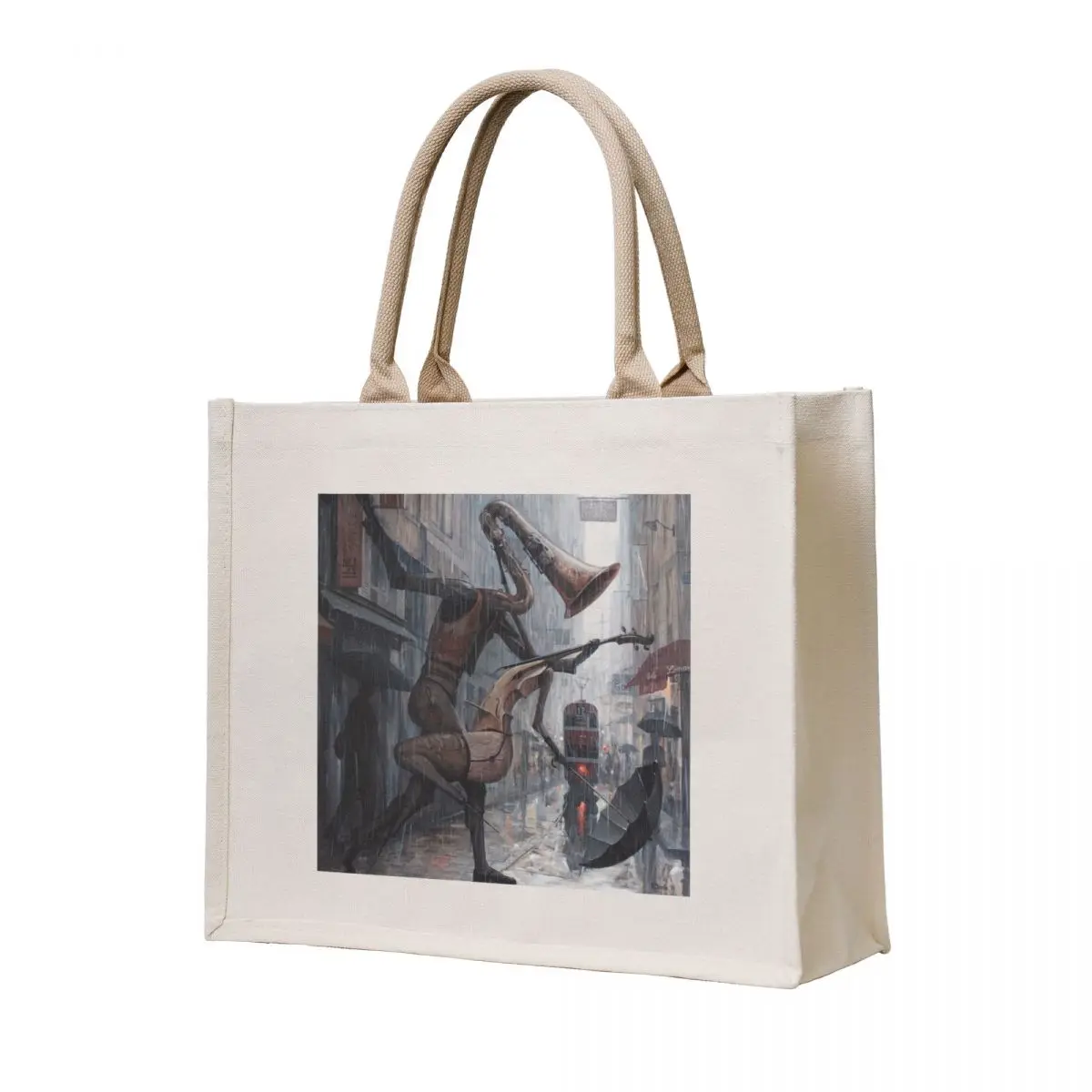 Life is a Dance in The Rain Tote Bag canvas tote bags bag luxury women Canvas stote bag Women's shopper