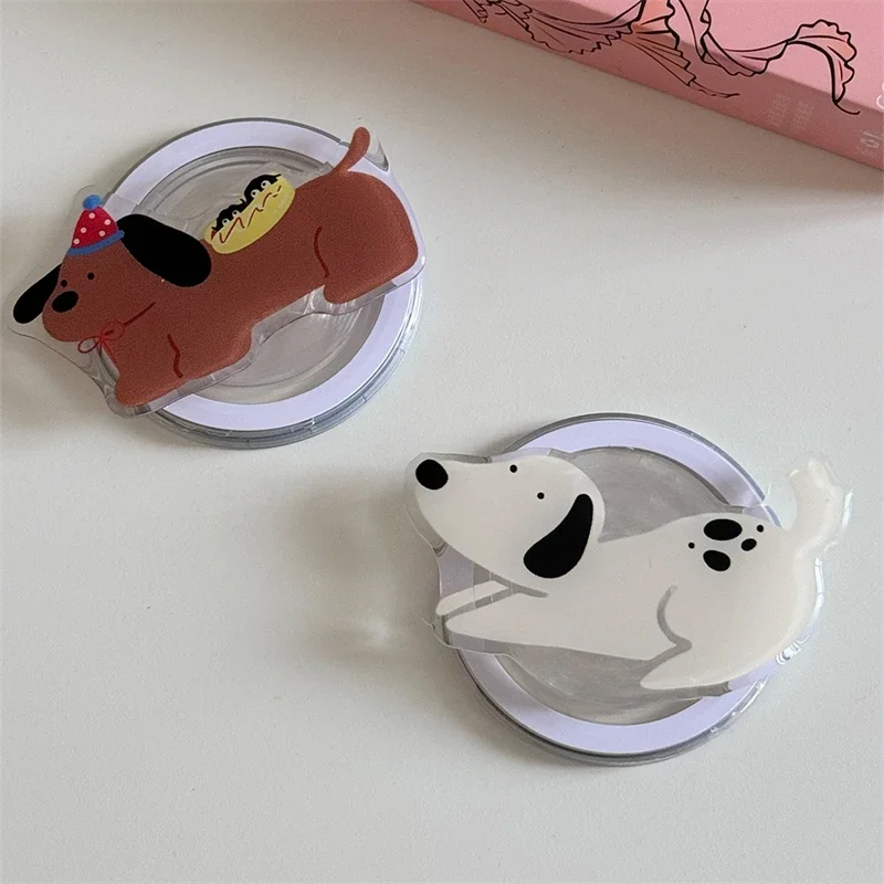 

Корейский симпатичный мультяшный Забавный магнитный держатель для щенка держатель для телефона держатель для IPhone 15 для планшета Magsafe Smart Tok