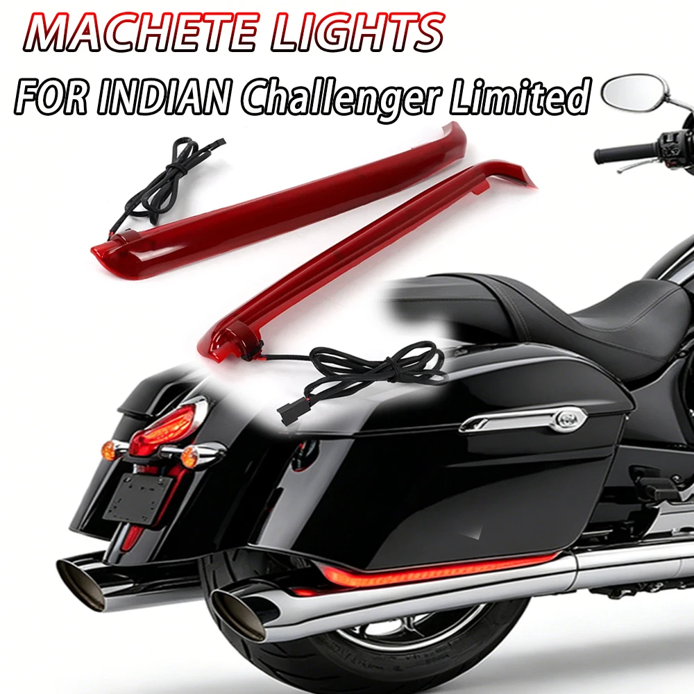 

Smoke Tracer LED Turn/Brake Lights For Indian Challenger Limited/Dark Horse/Dark Horse Icon Motorcycle Rear Saddlebag accessorie