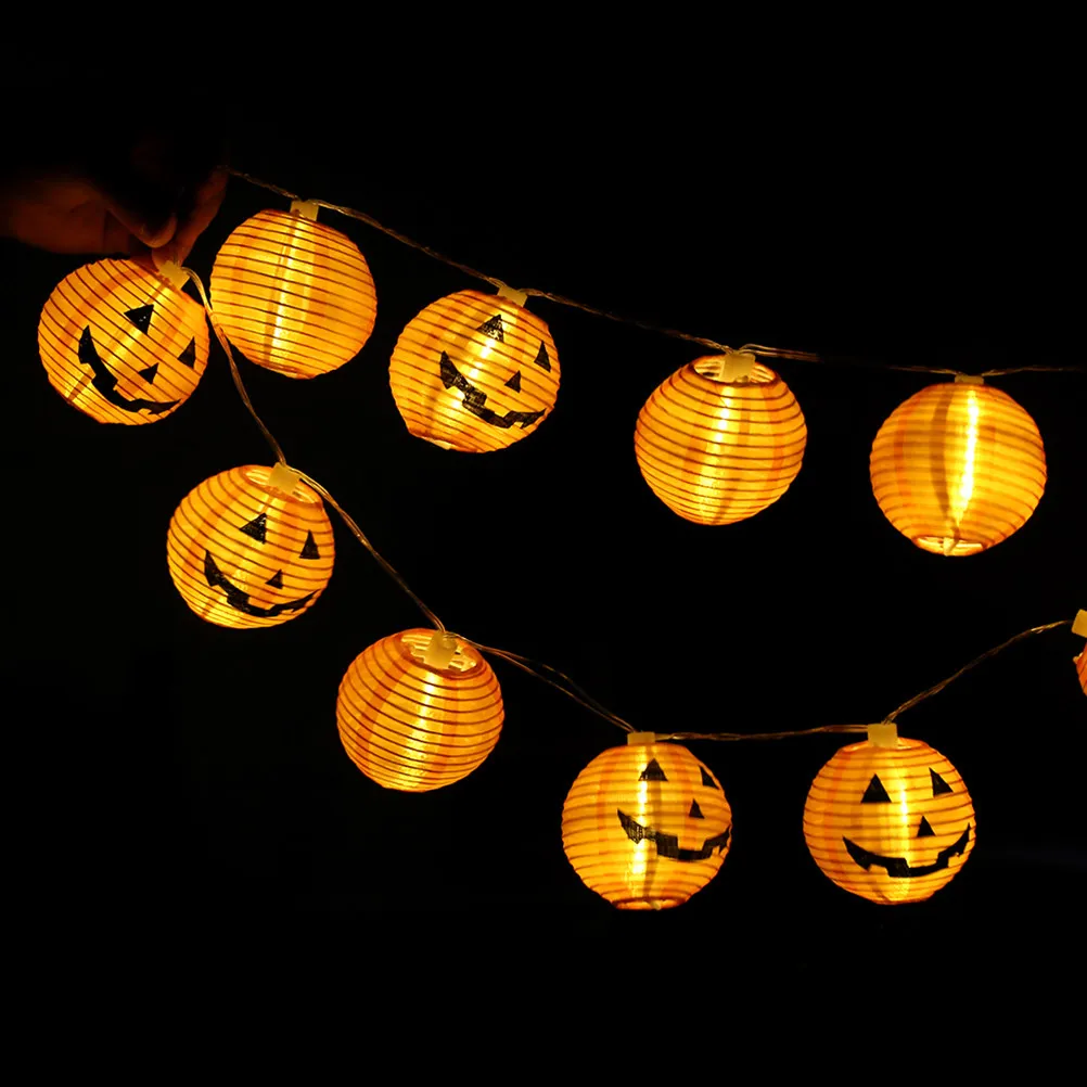 

10 LED Halloween Pumpkin Lantern String Lights 12M Long for Indoor Outdoor Garden Party Decoration Pumpkin Lantern