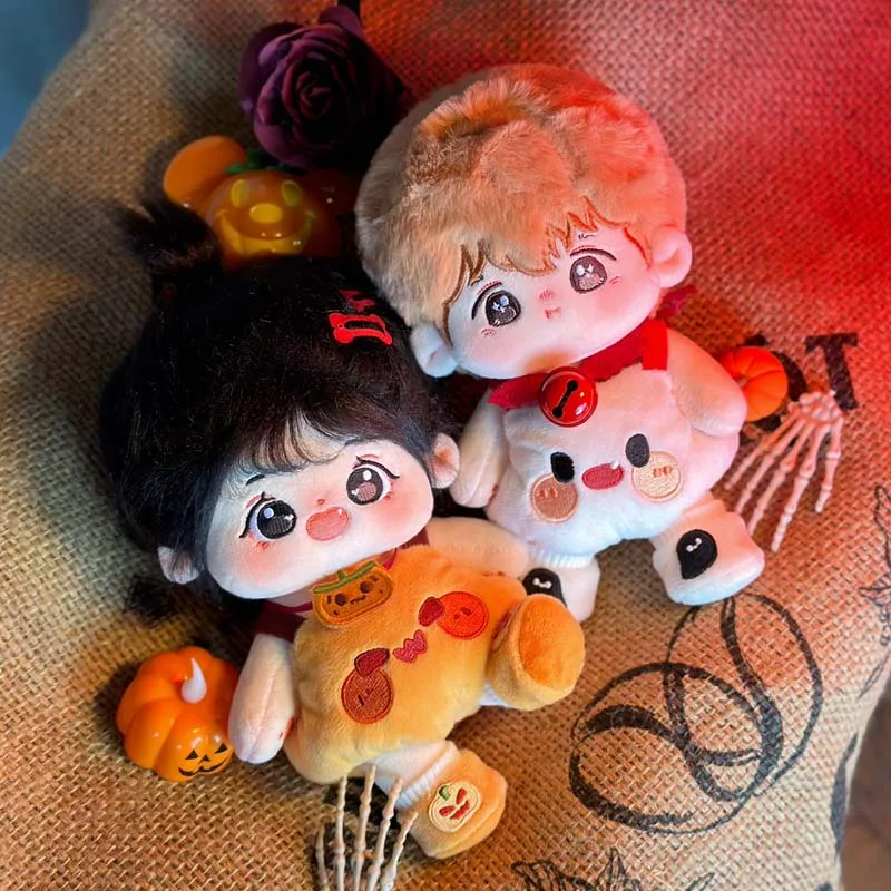 Disfraz de muñeco de juguete de peluche para niños y niñas, 20cm, Halloween, broma, calabaza, murciélago, fantasma, Cosplay, temporada escolar, regalo de cumpleaños para bebés