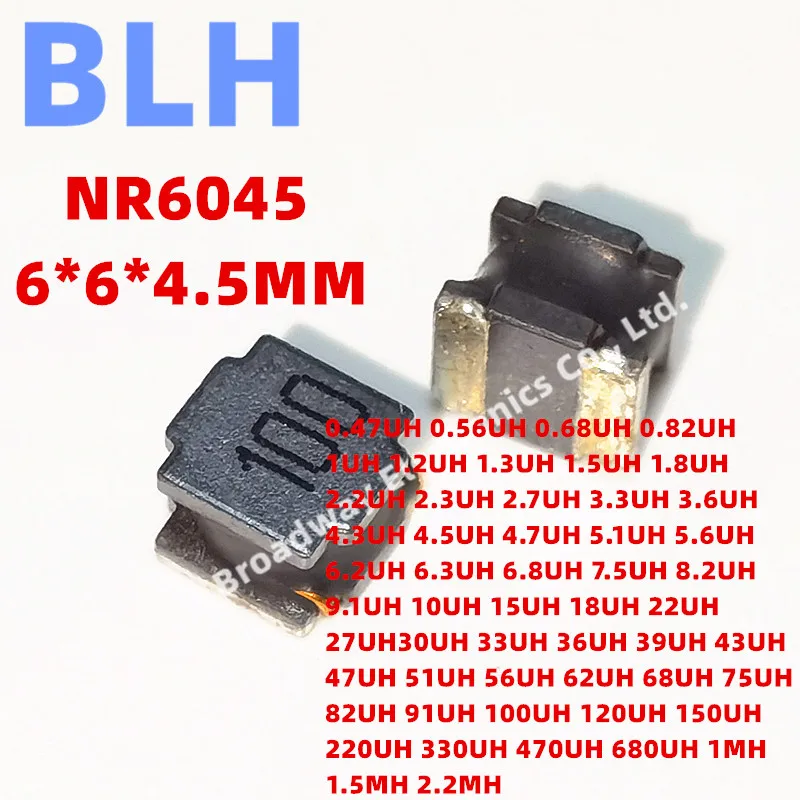 10PCS NR6045 SMD Magnetic Glue Shielded Power Inductor 680UH 681 1000UH 1MH 102 1500UH 1.5MH 152 2200UH 2.2MH 222 1UH 10UH 100UH