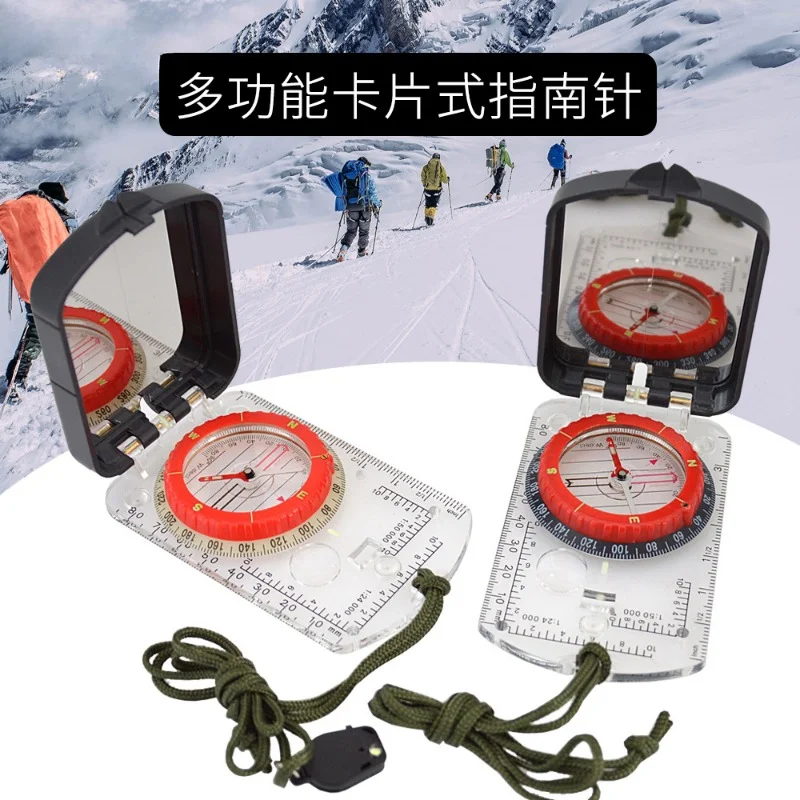 

Multi Functional Card Style Compass, Outdoor Navigation, Portable Night Light, Directional, Adventure Equipment