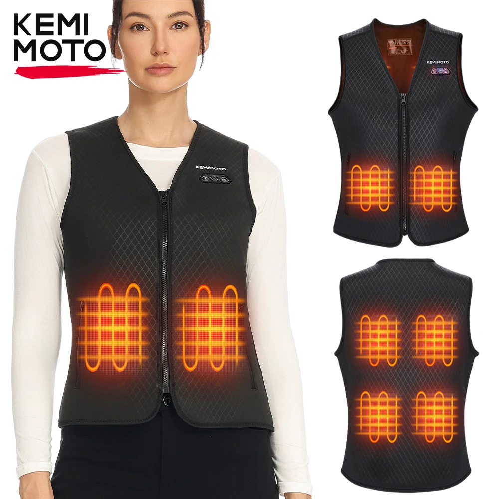 Kemimoto F1117-08105-BKM Heated Vest Warmte Vest Heren Maat M Incl Accupack
