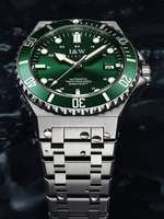 IW Luxury Brand Automatic Mechanical Sports Diving Watch Red Blue Bezel Steel Sapphire Luxury Men's Watches 300M Waterproof