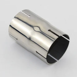 Universal Car Stainless Steel Standard Exhaust Reducer Connector Pipe Tube 63mm out 73/76/79 mm Outer diameter