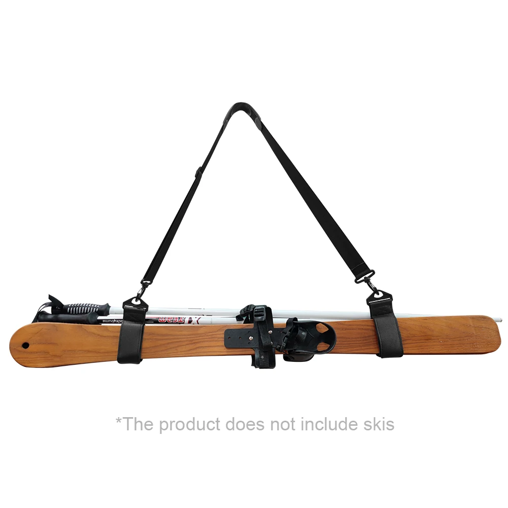 Ski Pole Carrying Strap Adjustable Skiing Board Shoulder Carrier Straps with Ant-Slip Leash Pad Portable Skiing Pole Loop Strap