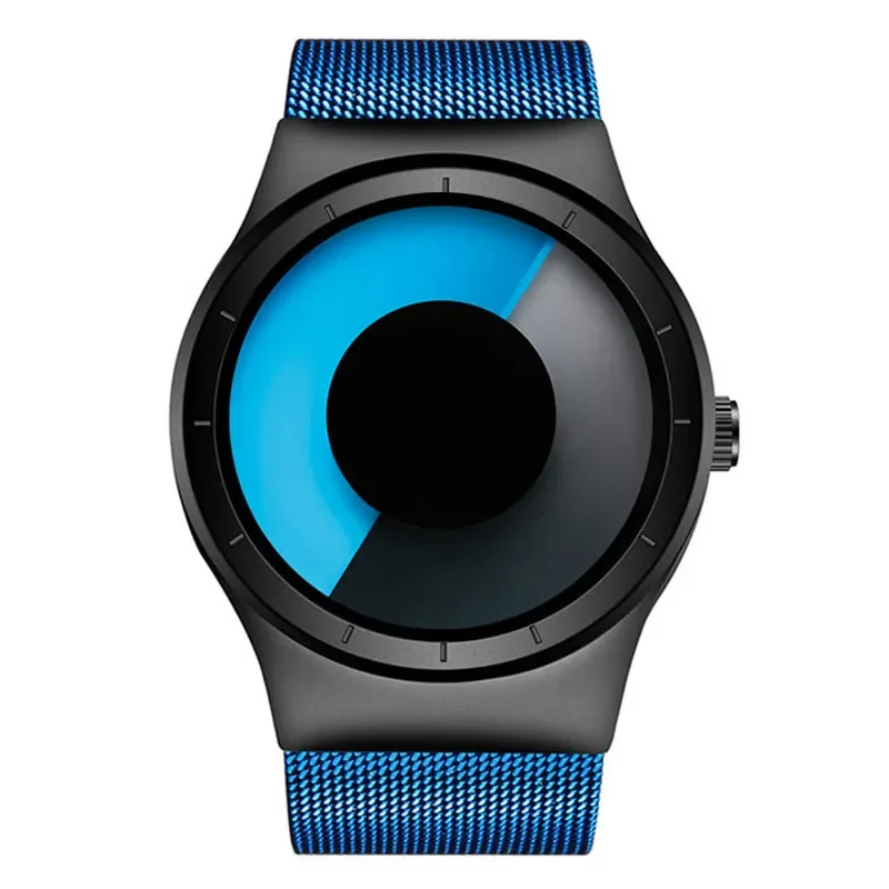 GEEKTHINK Relojes Cuarzo de Los Hombres de Primeras Marcas de Lujo Ocasional Unisex Reloj de la Banda de Malla De acero Inoxidable mujer Hombre