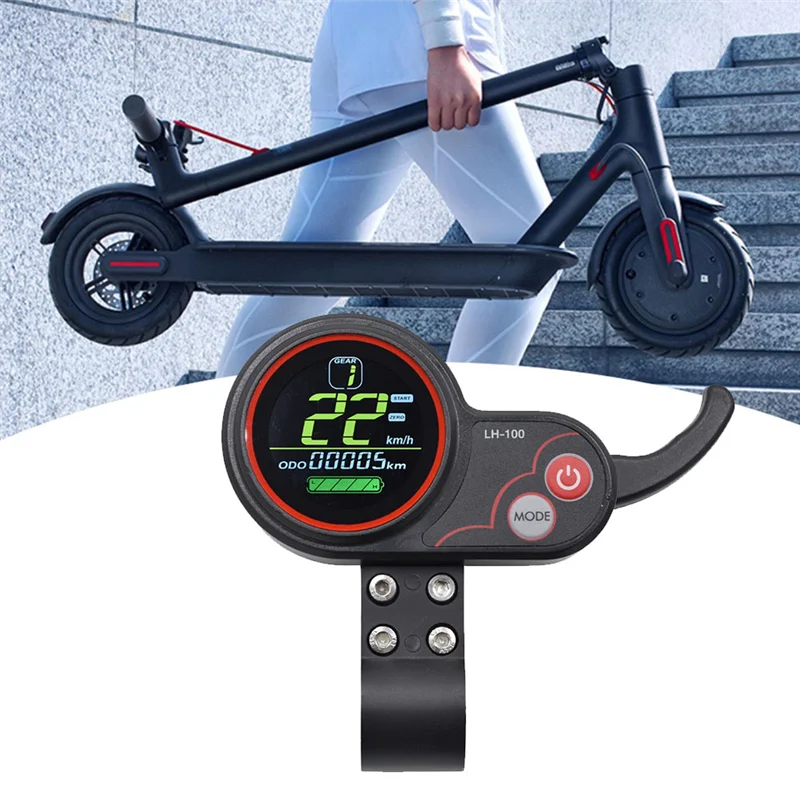 

AS98-LH100 LCD Display Dashboard Throttle Meter 24V-60V For Kugoo Electric Scooter Ebike LCD Display Speedometer Replacement (5P