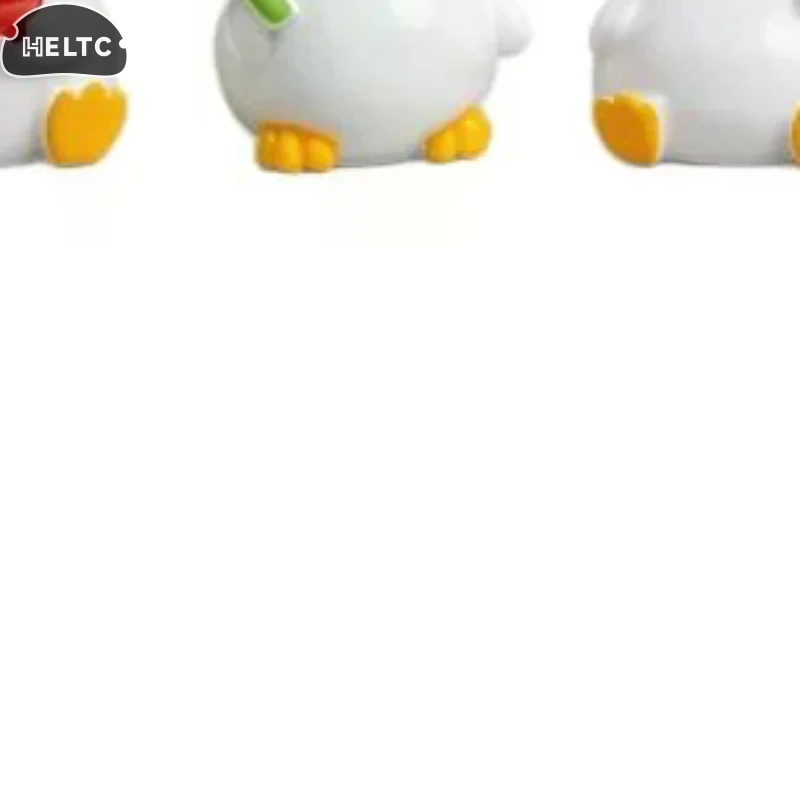5Pcs Resin Miniatures Slacking Duck Figurines Cute Mini Duck Ornaments For Micro Landscape Decor DIY Craft Accessories