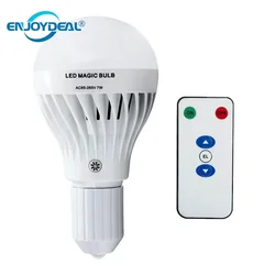 7W E27 LED Bulb Rechargeable Emergency LED Lamp Light bulb Warm White / White For Home Bedroom AC 85-265V With IR Remote Control