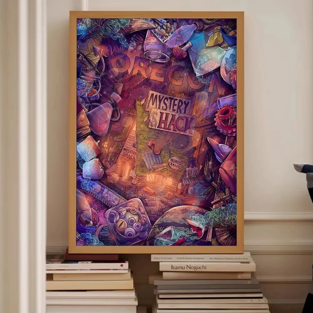 Mystical Realm Canvas Art Fantasy Landscape Wall Decor Gothic Dark Art Surrealism Home Decor Gift Unique Painting