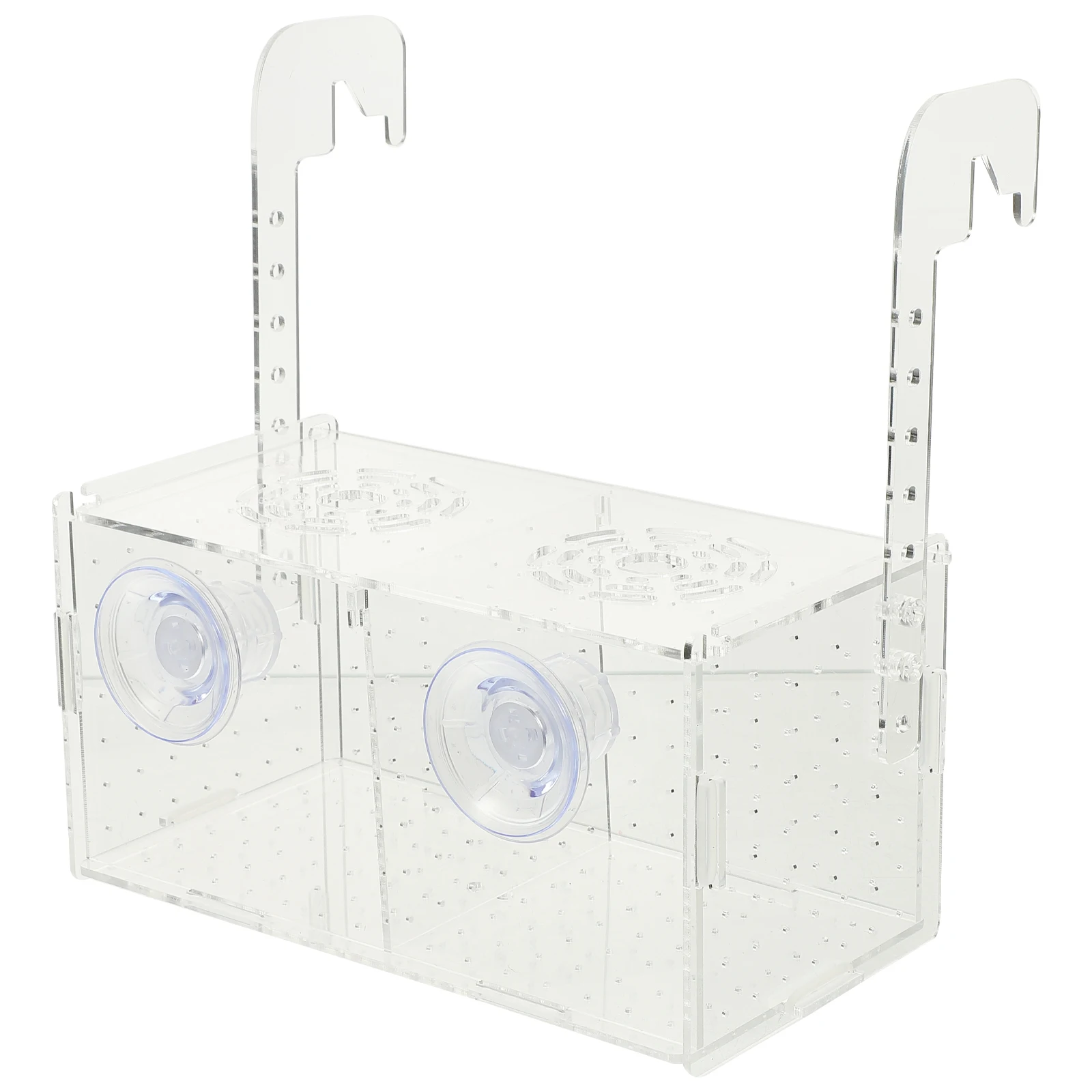 

Fish Tank Isolation Box Acrylic Breeder Case for Small Fish Fry Shrimp Eggs Separator Hatchery Aquarium Nursery Container